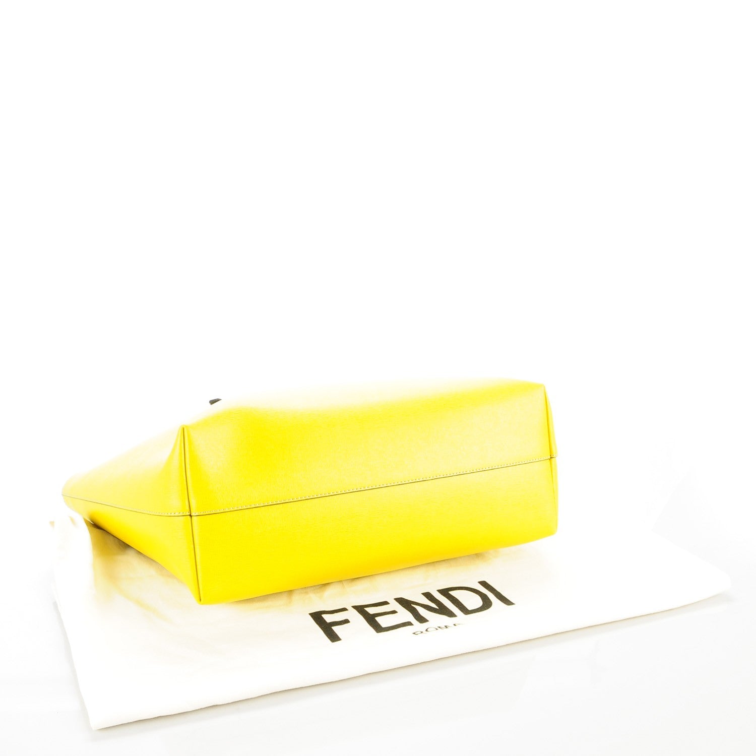 Fendi Vitello Elite Cuoio Monster Buggies Medium Roll Tote Cedro Black 4 of 9