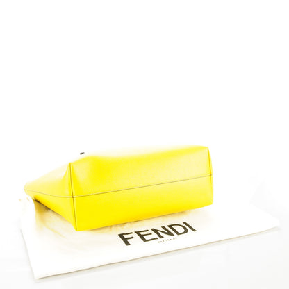 Fendi Vitello Elite Cuoio Monster Buggies Medium Roll Tote Cedro Black 4 of 9