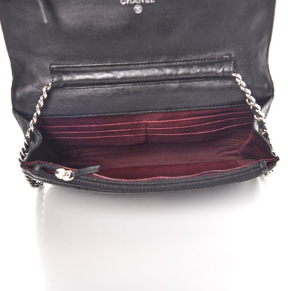 Chanel Lambskin Quilted Wallet On Chain WOC Black 5 of 15
