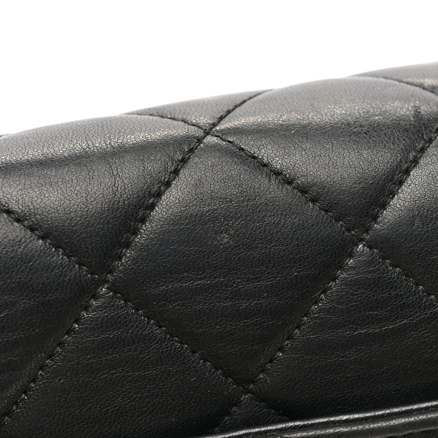 Lambskin Quilted Medium Single Flap Black