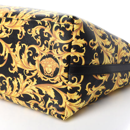 Versace PVC Barocco Printed Tote Black Gold 8 of 8