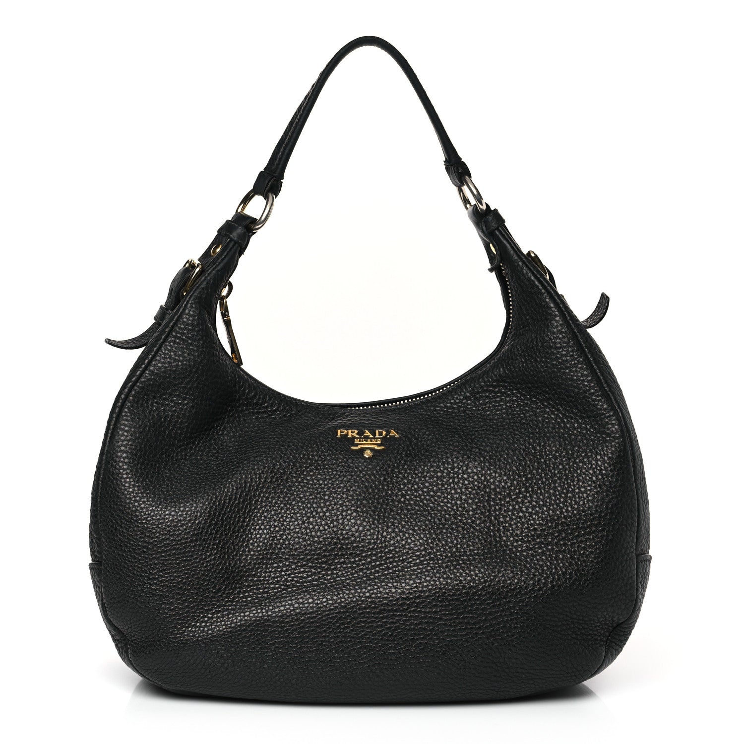 Prada Vitello Daino Hobo Black 1 of 8