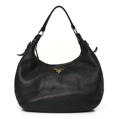 Prada Vitello Daino Hobo Black 1 of 8