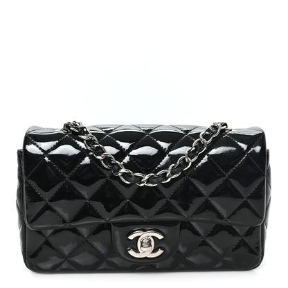 Chanel Patent Calfskin Quilted Mini Rectangular Flap Black 1 of 11