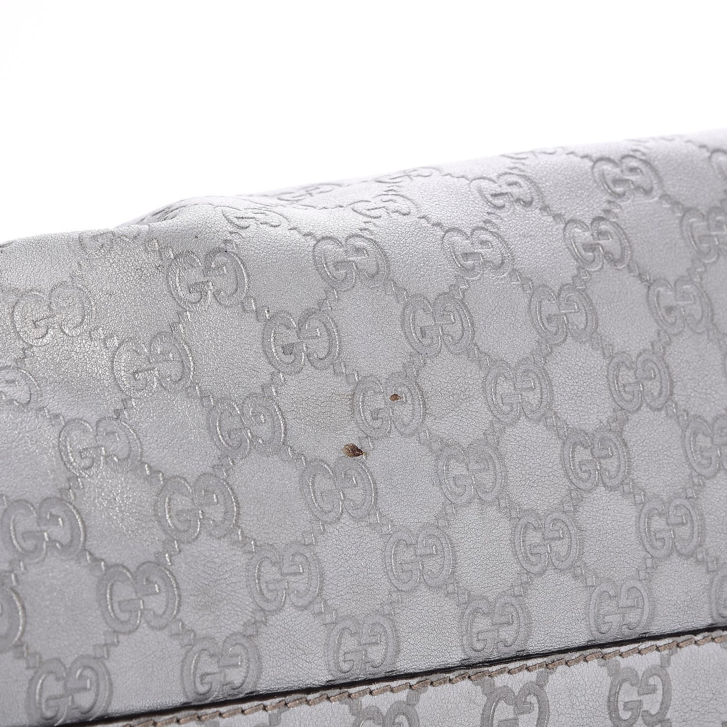 Guccissima Large Sukey Tote Silver