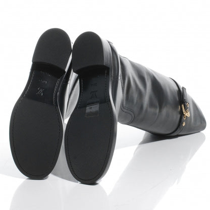 Louis Vuitton Leather Susan High Flat Black Boots 36.5 5 of 7