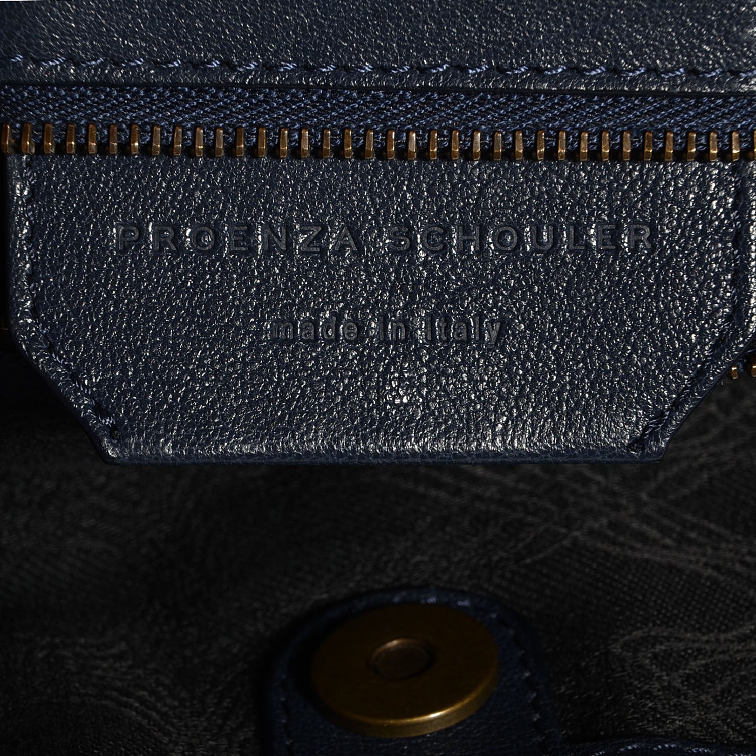 Proenza Schouler Lambskin Medium PS1 Satchel Navy 10 of 14