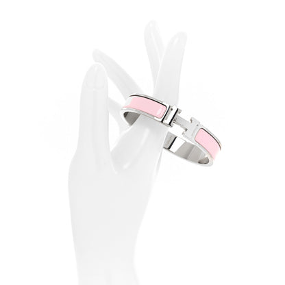 Hermes Enamel Narrow Clic Clac H Bracelet PM Rose Sakura 2 of 5