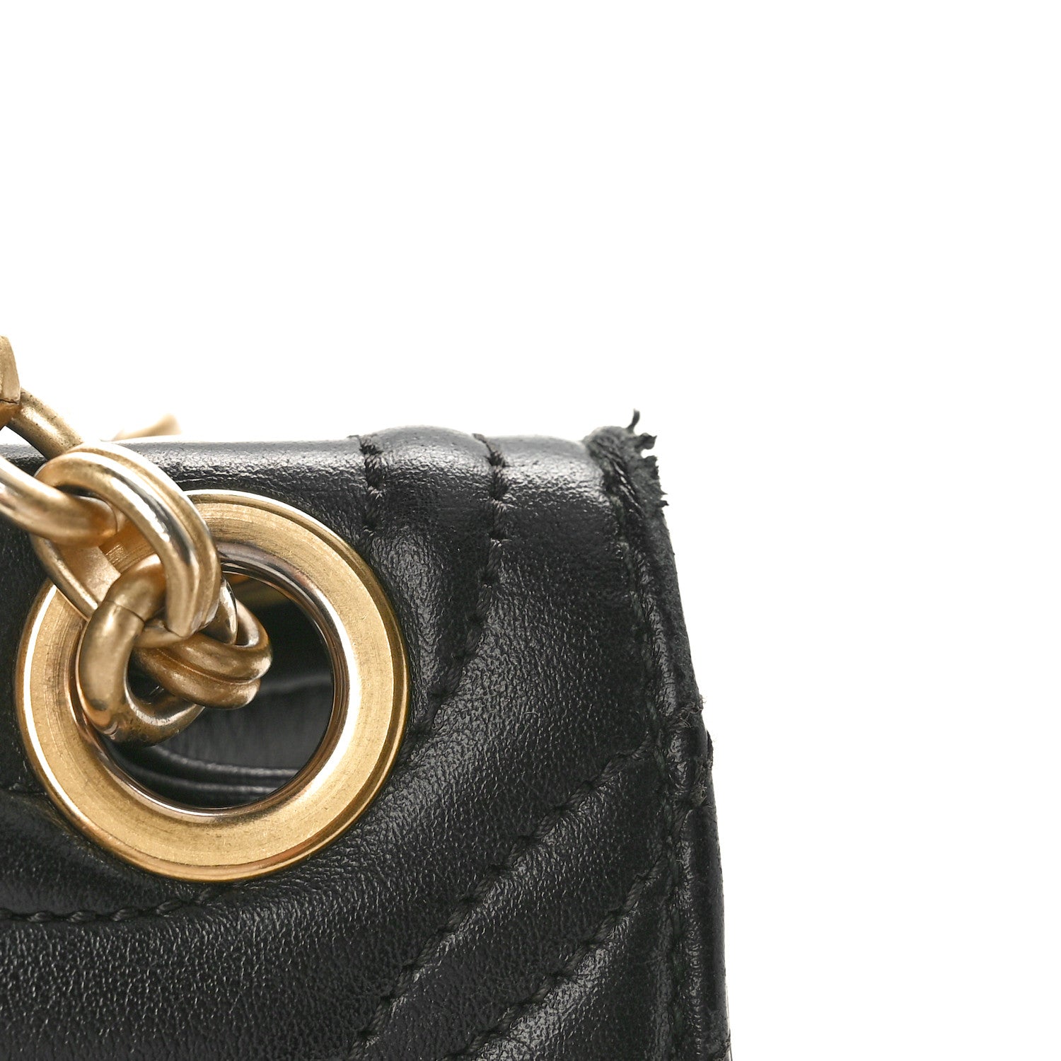 Salvatore Ferragamo Calfskin Quilted Gancini Flap Bag Black 9 of 9