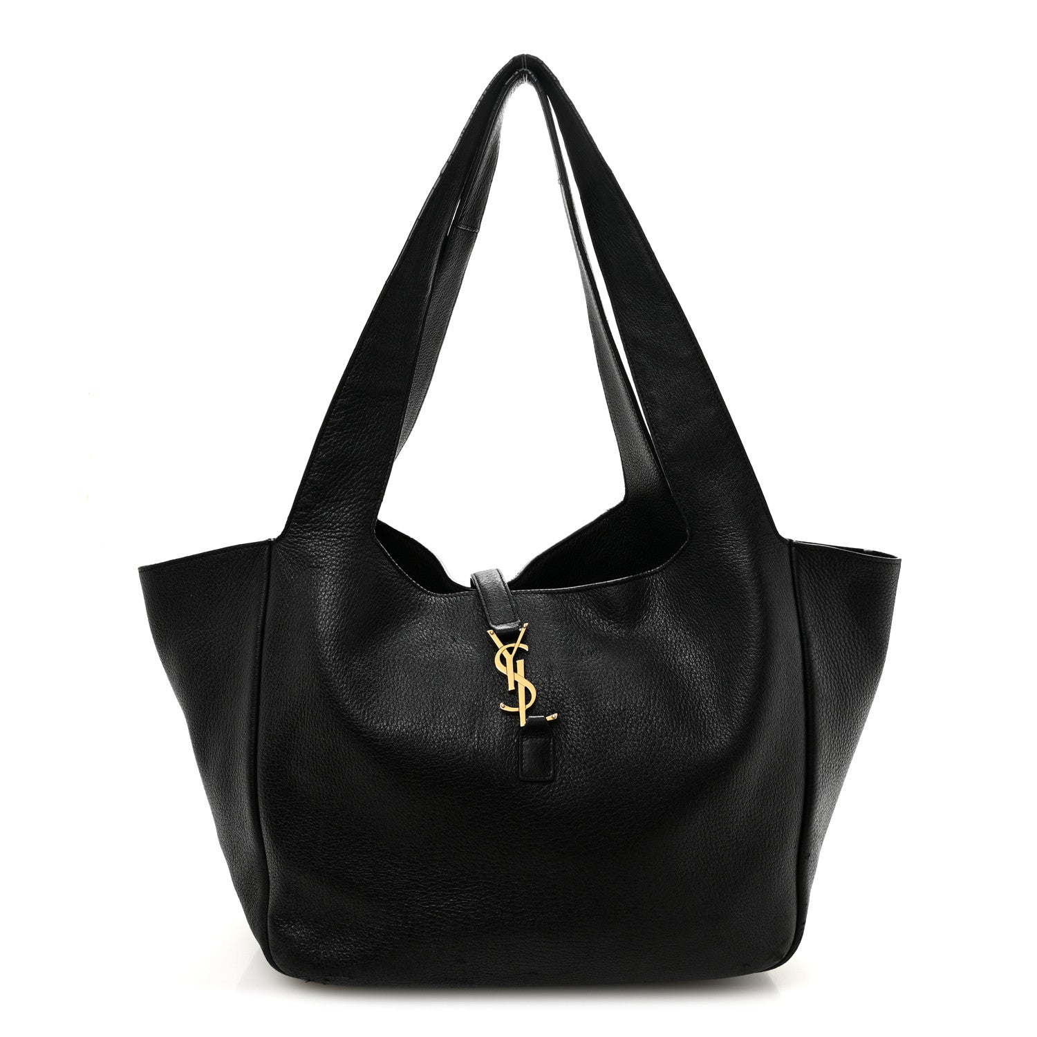 Saint Laurent Grained Deerskin Bea Tote Black 1 of 10