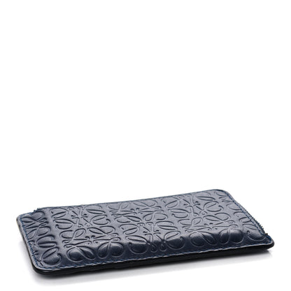Loewe Calfskin Embossed Repeat Coin Card Holder Navy 4 of 8