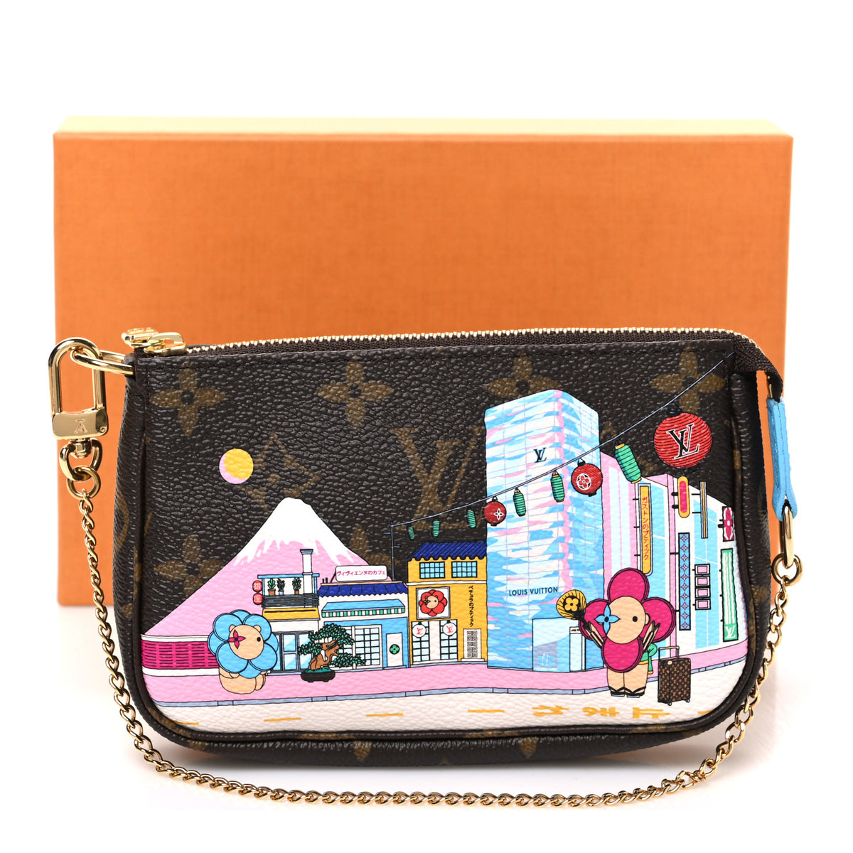 Monogram 2022 Christmas Animation Tokyo Mini Pochette Accessories Blue