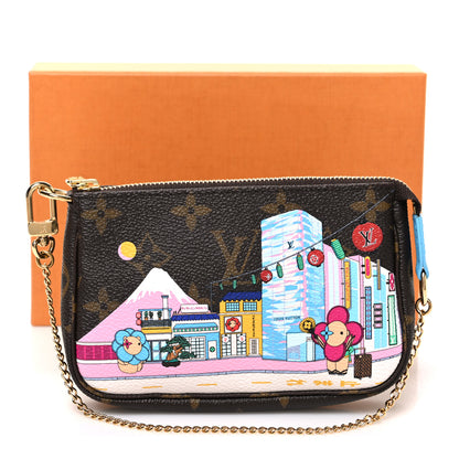 Louis Vuitton Monogram 2022 Christmas Animation Tokyo Mini Pochette Accessories Blue 8 of 8