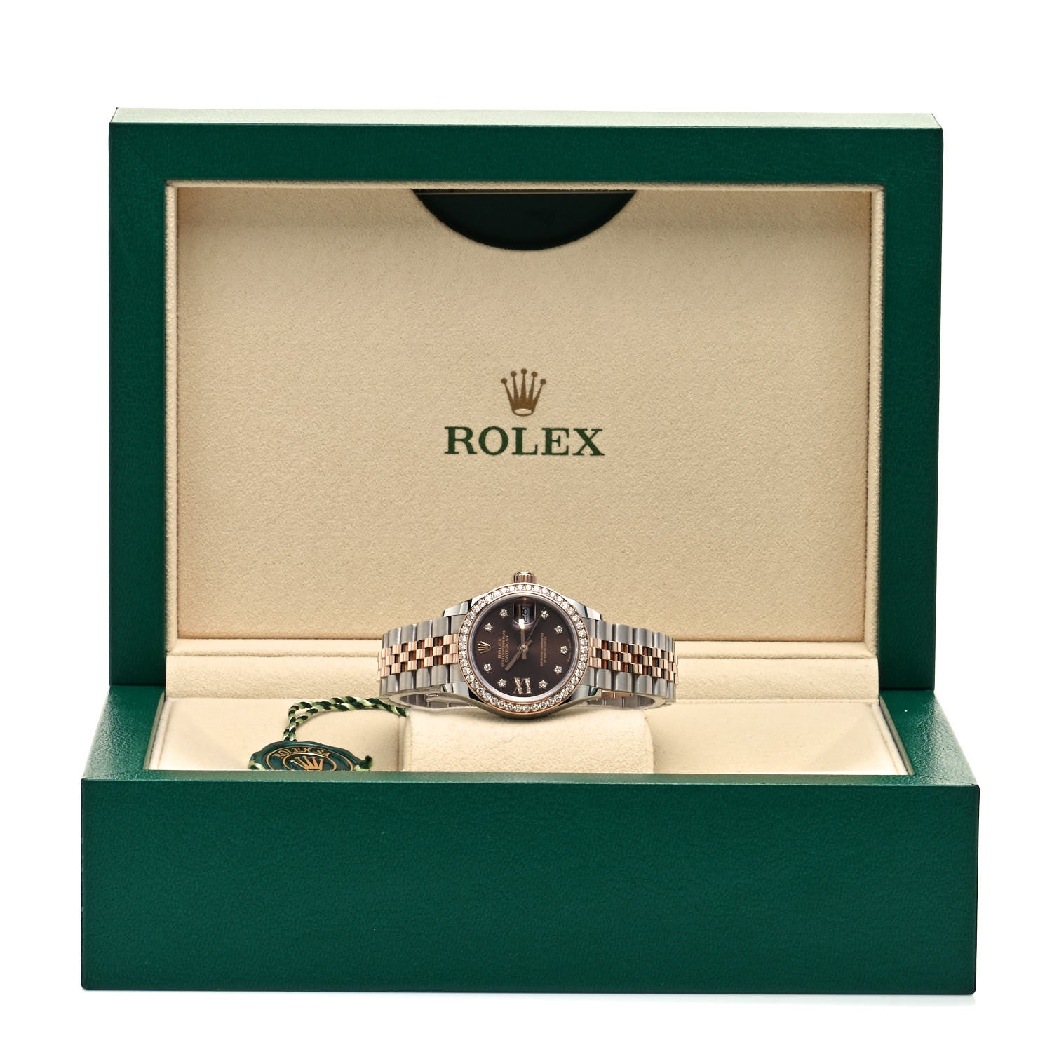 Rolex Stainless Steel 18K Everose Gold Diamond 28mm Oyster Perpetual Datejust Watch Chocolate 279381RBR 5 of 5