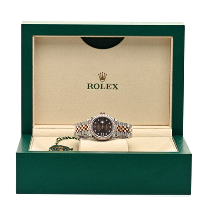 Rolex Stainless Steel 18K Everose Gold Diamond 28mm Oyster Perpetual Datejust Watch Chocolate 279381RBR 5 of 5