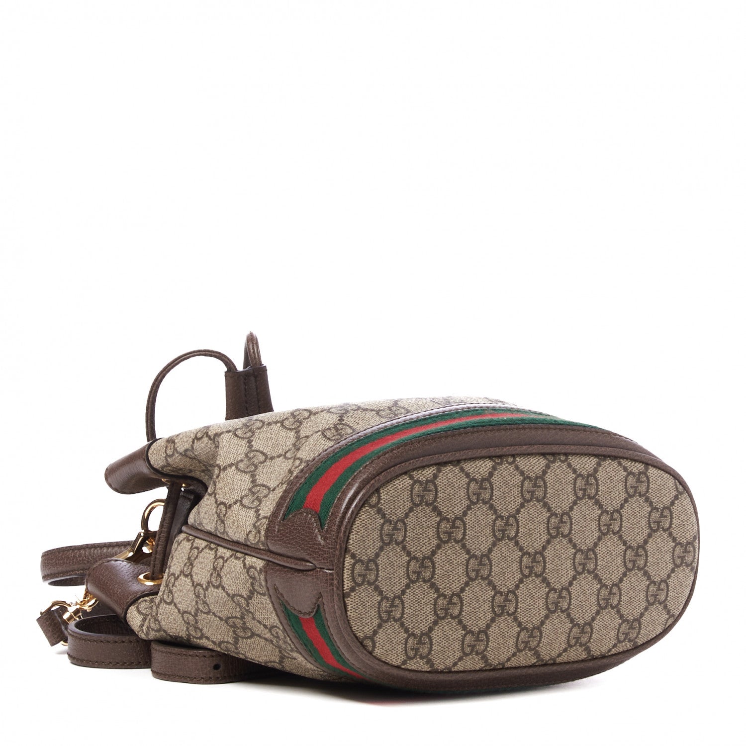 Gucci GG Supreme Monogram Web Small Ophidia Bucket Bag Brown 3 of 8