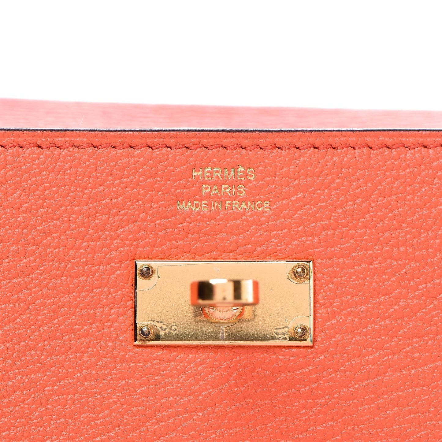 Chevre Mysore Kelly Longue Wallet Orange Poppy