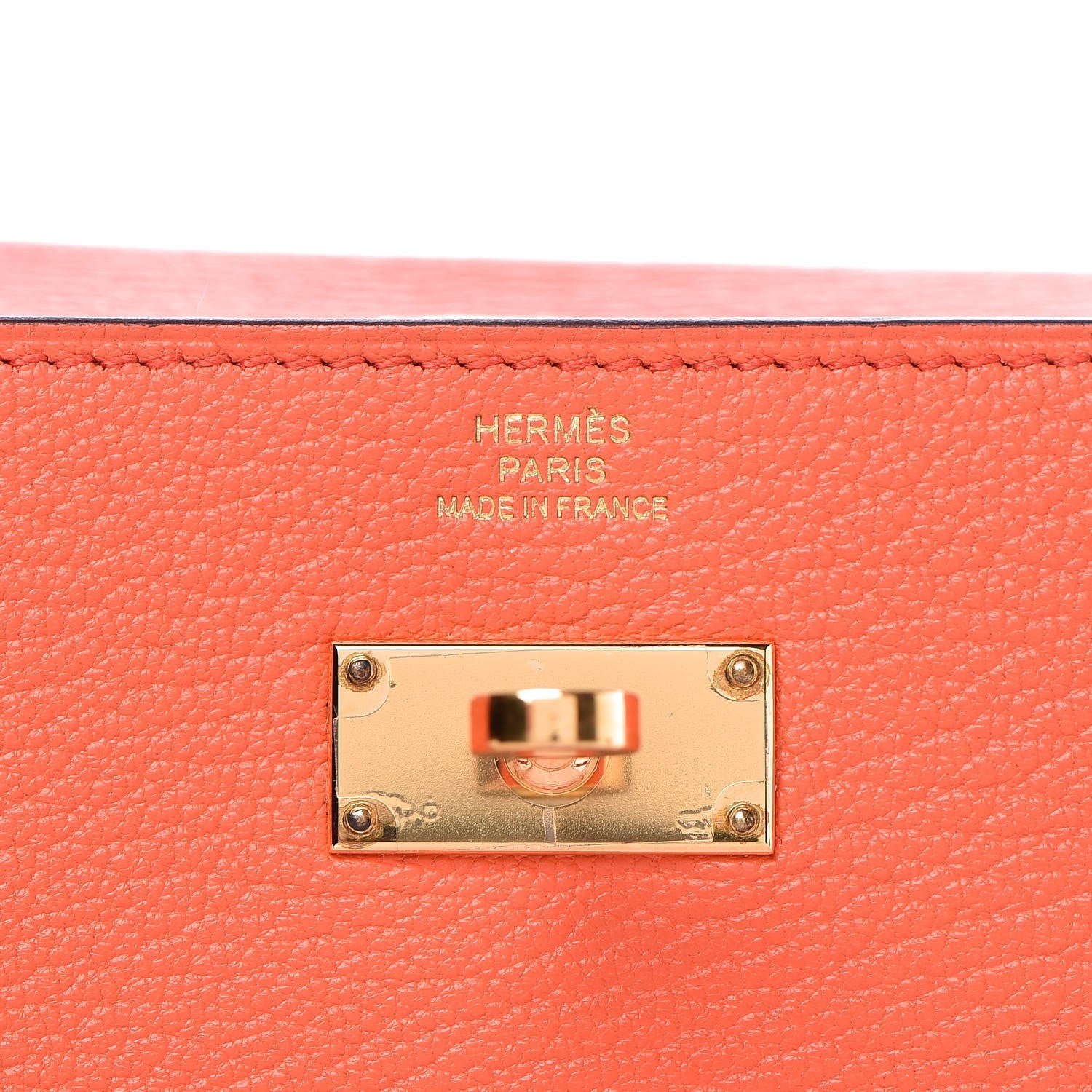 Hermes Chevre Mysore Kelly Longue Wallet Orange Poppy 7 of 24