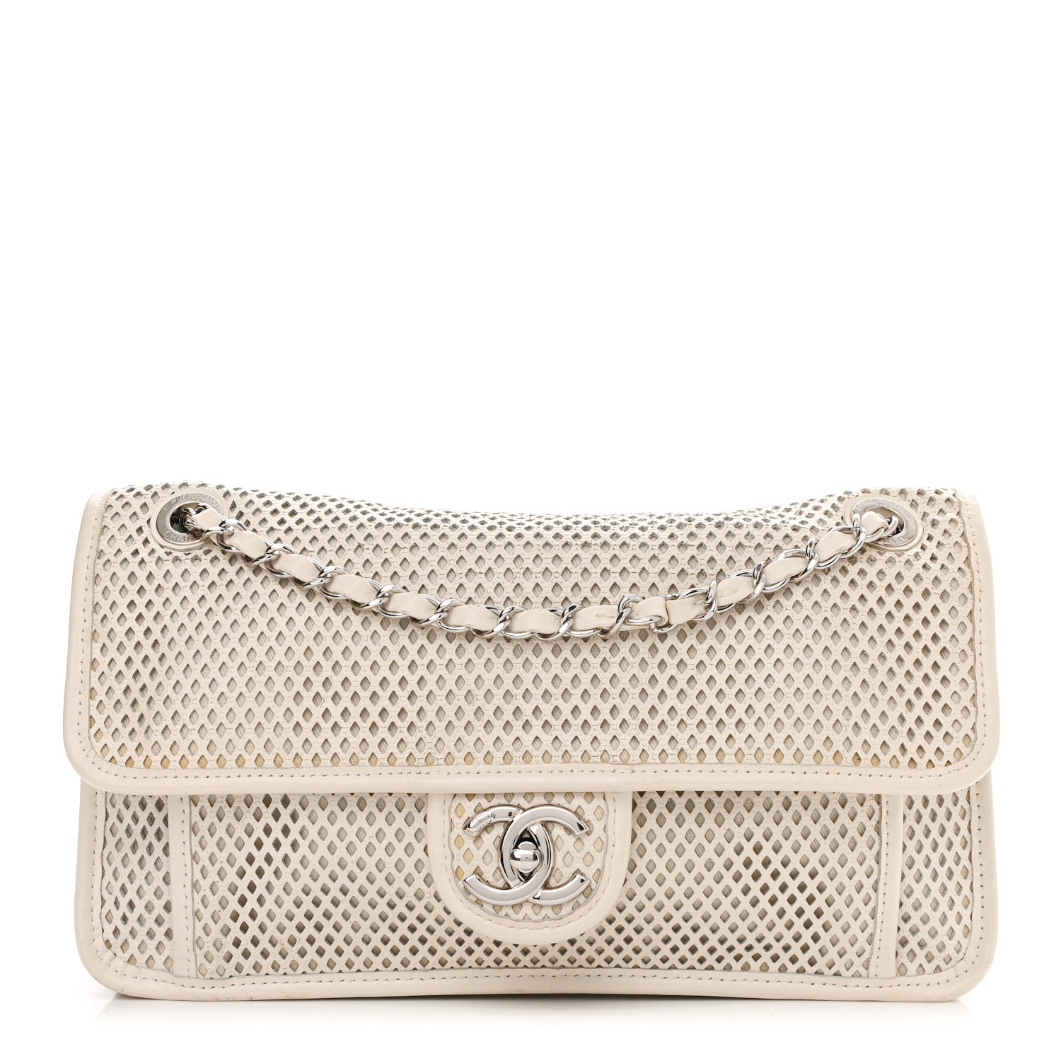 Chanel Perforated Calfskin Up In The Air Flap White 1 of 12