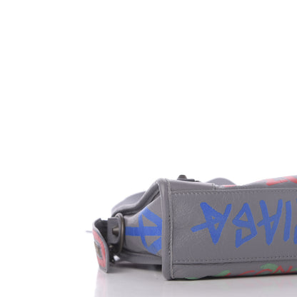 Balenciaga Agneau Classic Hardware Graffiti Mini City Grey 8 of 12
