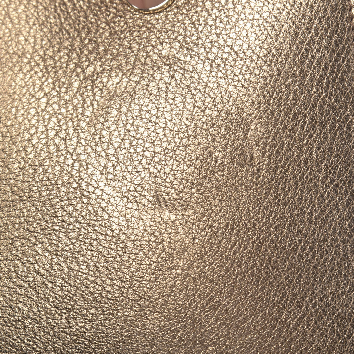 Metallic Calfskin Mini Faye Bracelet Bag Gold