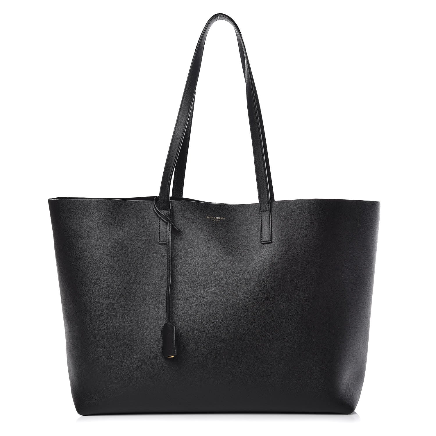 Saint Laurent Calfskin Large Shopping Tote Black 3 of 12
