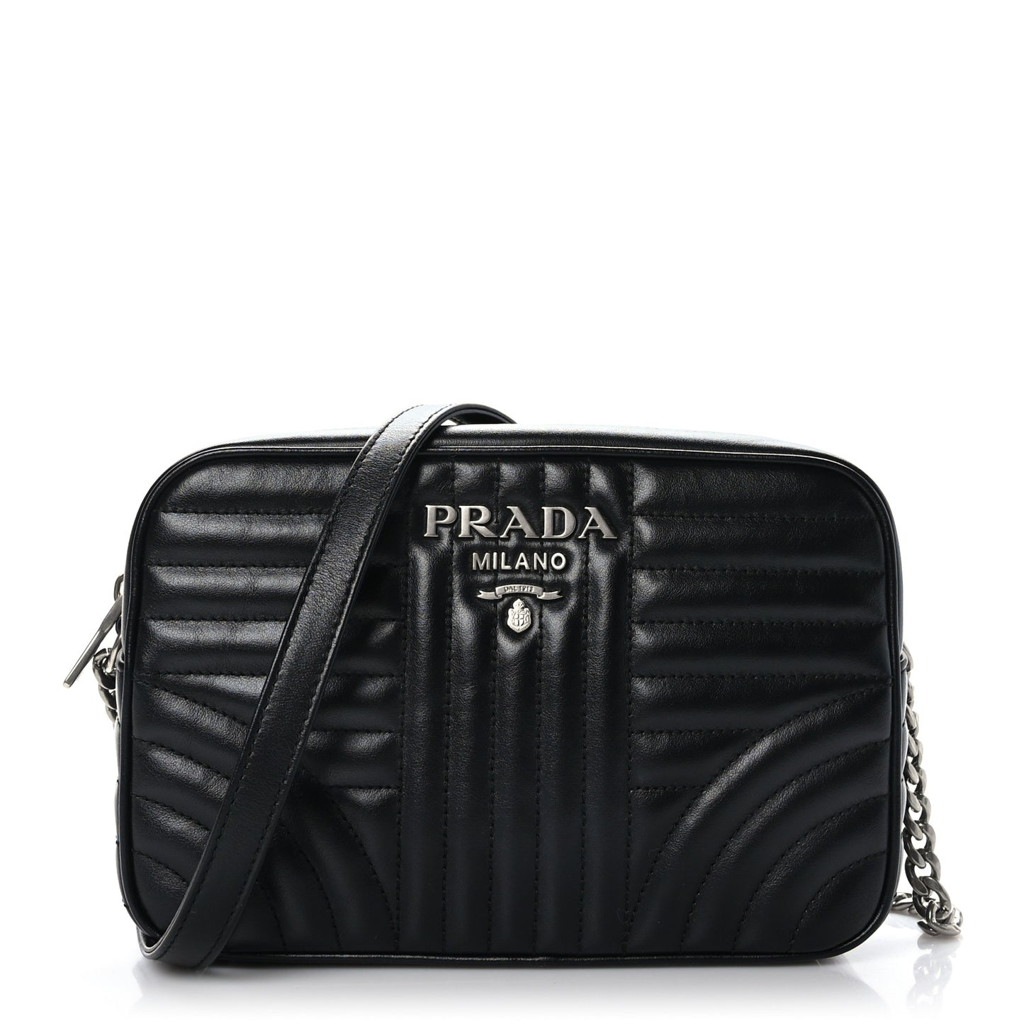 Soft Calfskin Diagramme Camera Bag Black