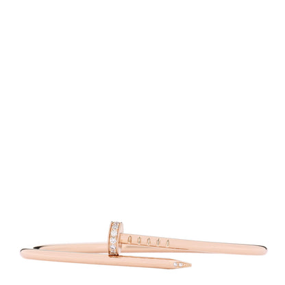 Cartier 18K Pink Gold Diamond Small Juste Un Clou Bracelet 15 1 of 4