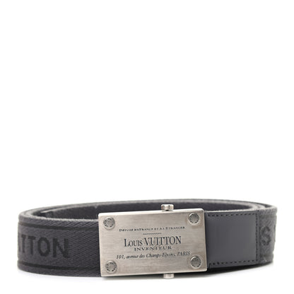 Louis Vuitton Canvas Inventeur Bengale Belt 100 40 Grey 1 of 4