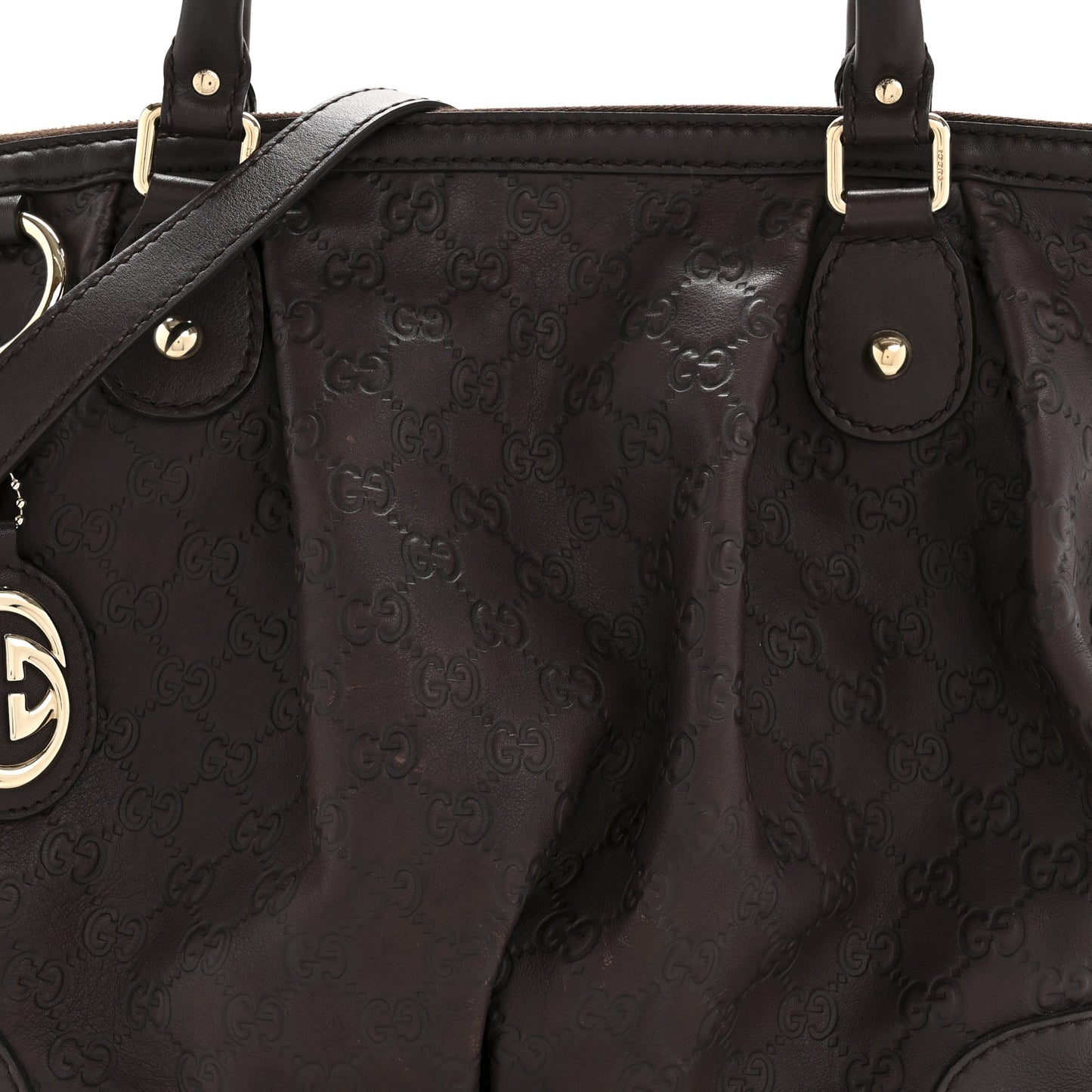 Guccissima Large Sukey Top Handle Bag Chocolate