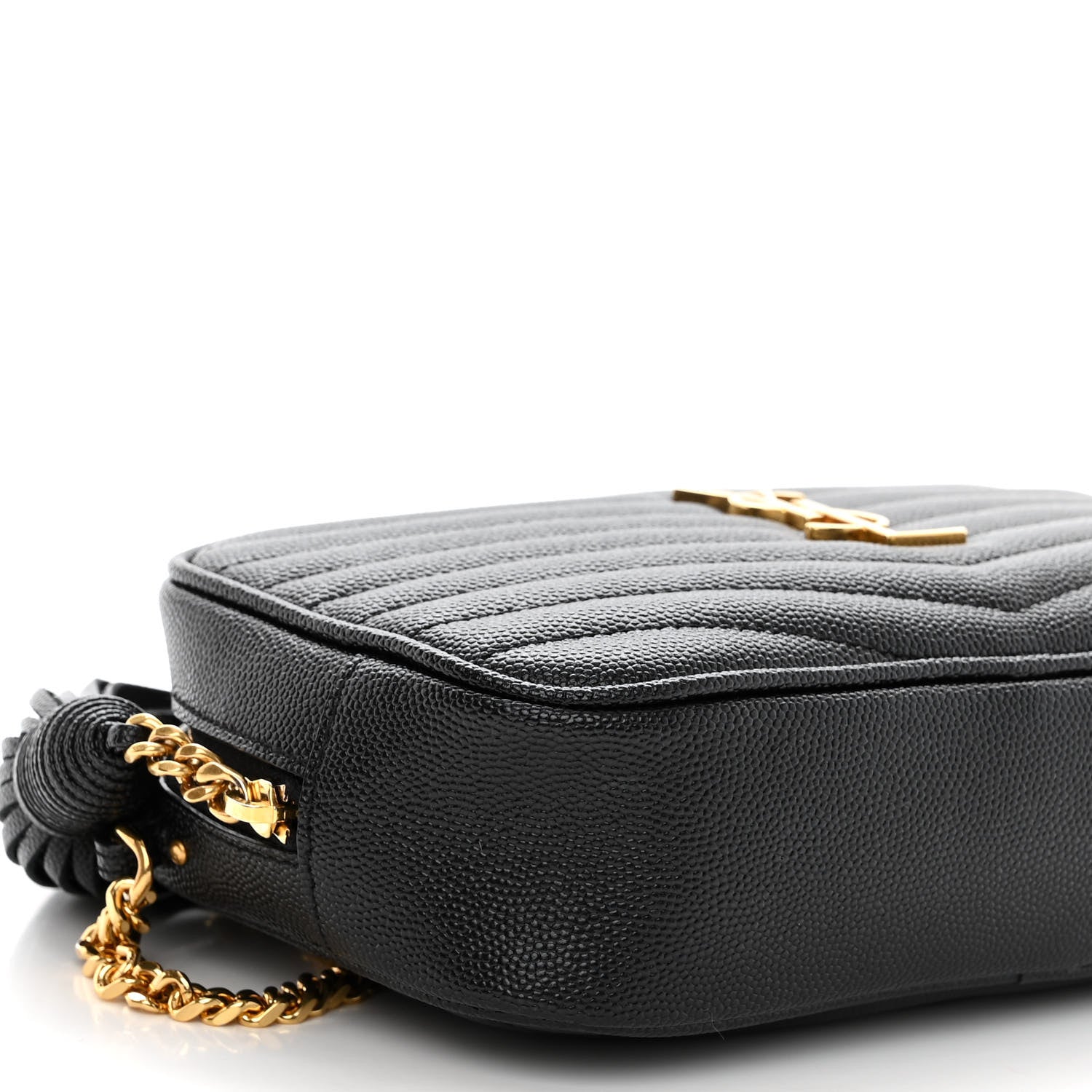 Saint Laurent SAINT LAURENT Grain De Poudre Matelasse Monogram Mini Lou Camera Bag Black 7 of 8