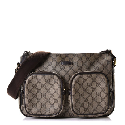 Gucci GG Plus Monogram Front Pocket Messenger Dark Brown 1 of 8
