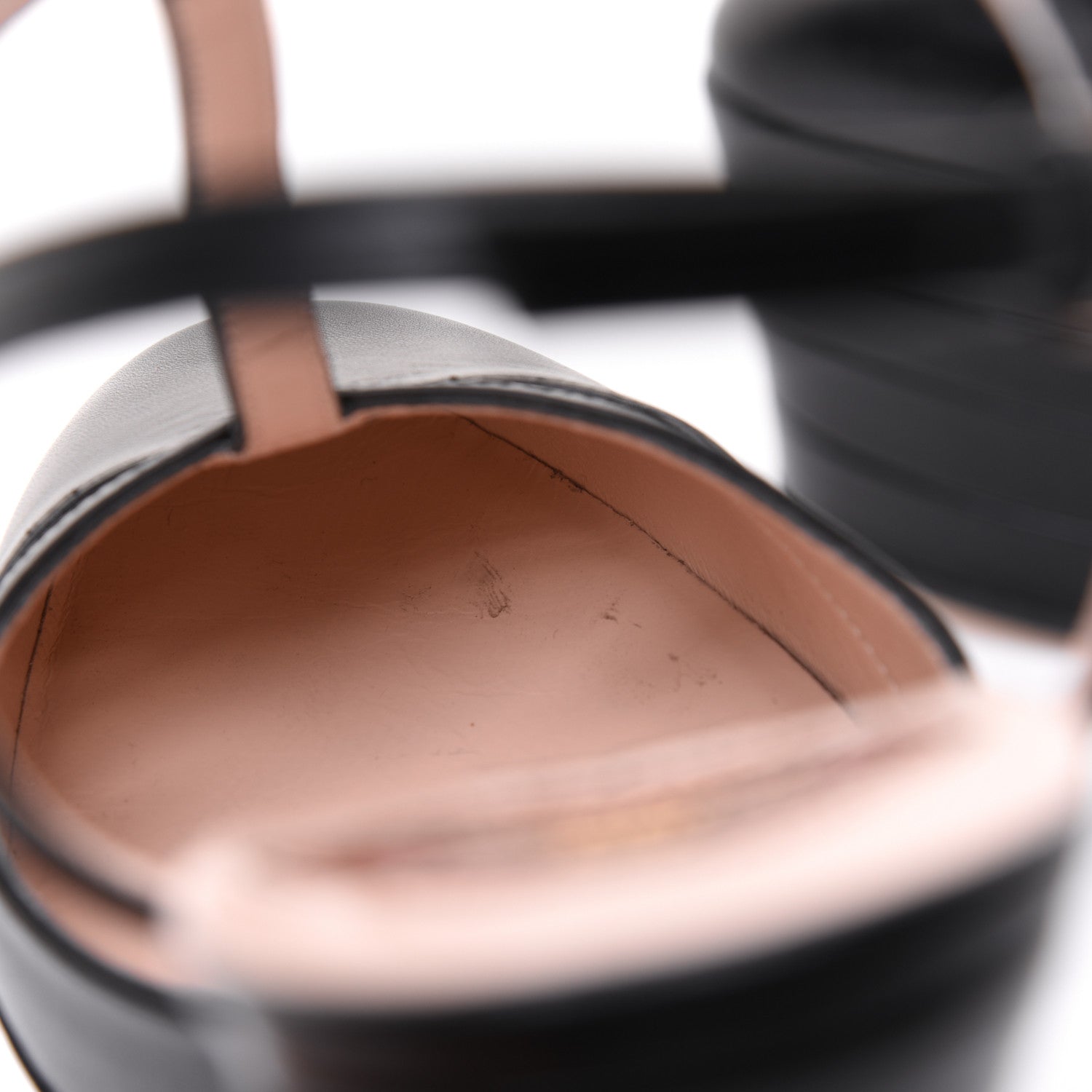 Gucci Malaga Kid T Strap Platform Pumps 38 Black 13 of 15