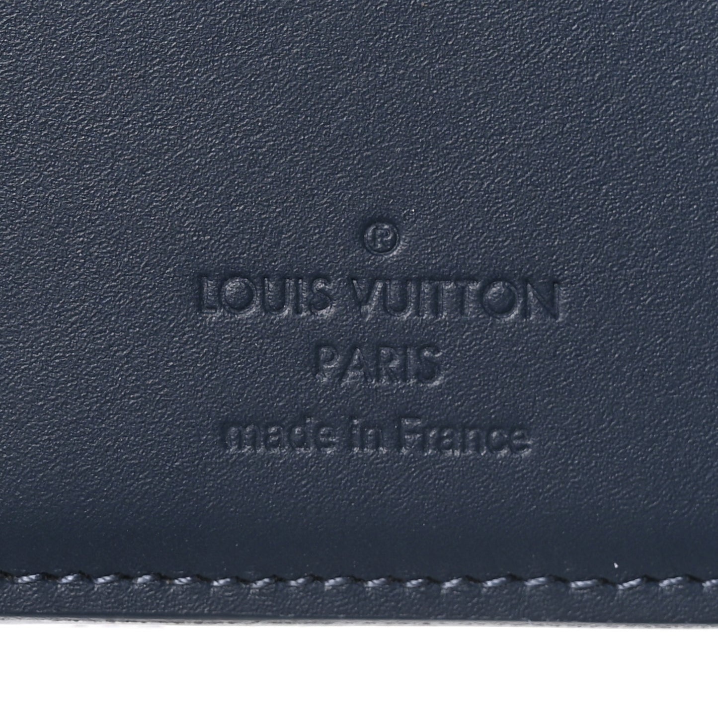 Calfskin Monogram Shadow Pocket Organizer Navy Blue White