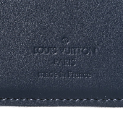 Louis Vuitton Calfskin Monogram Shadow Pocket Organizer Navy Blue White 6 of 7
