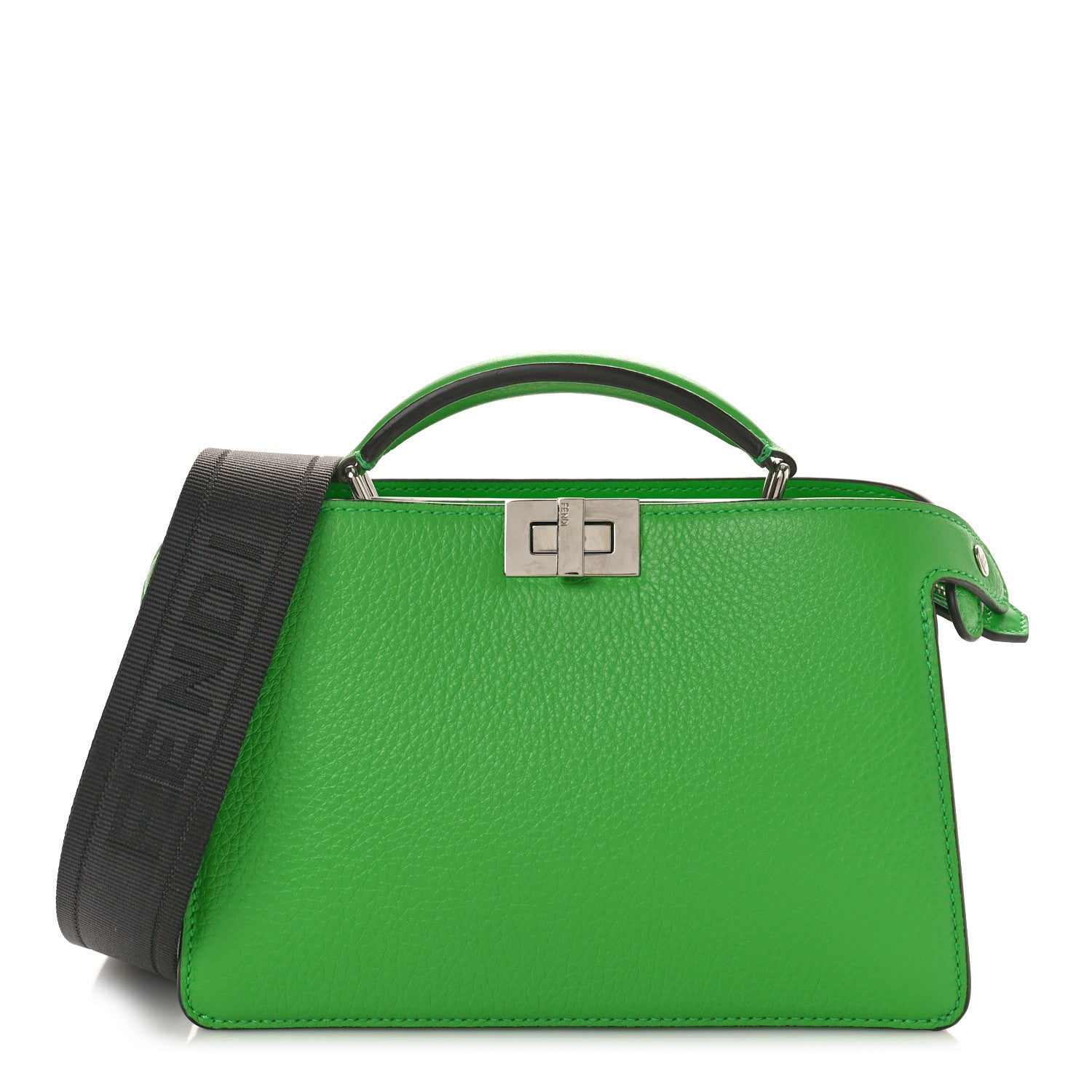 Fendi Cuoio Romano Vitello Cover Bi-Color Peekaboo I See U X Cross Satchel Tomatillo 1 of 9