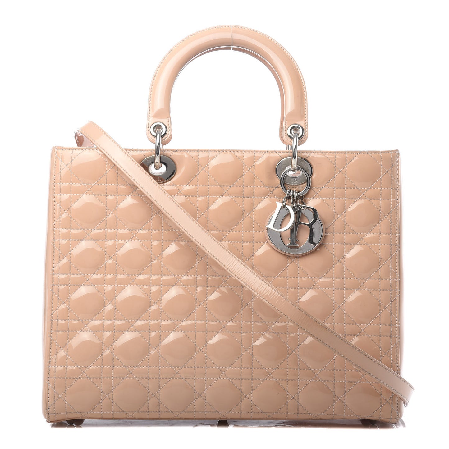Patent Cannage Large Lady Dior Light Pink