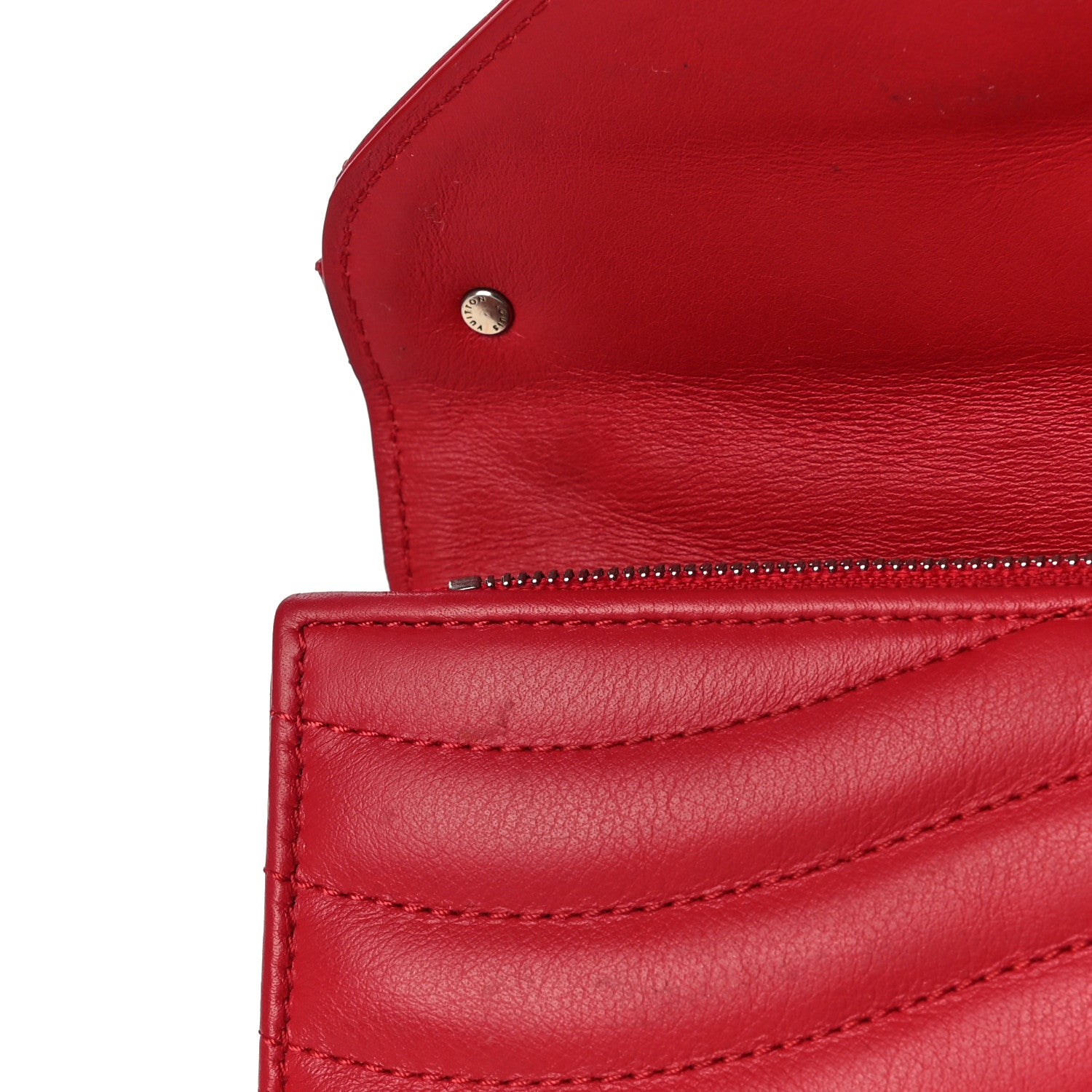 Louis Vuitton Calfskin Love Lock New Wave Long Wallet Red 12 of 15