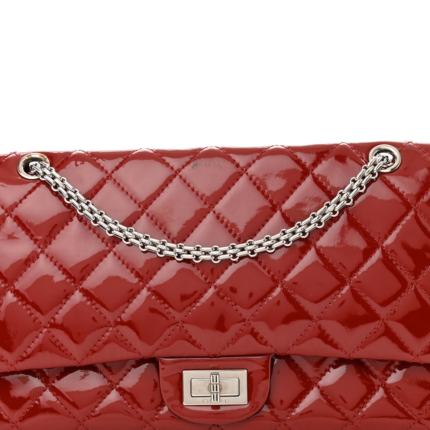 Patent Quilted 2.55 Reissue 226 Flap Red
