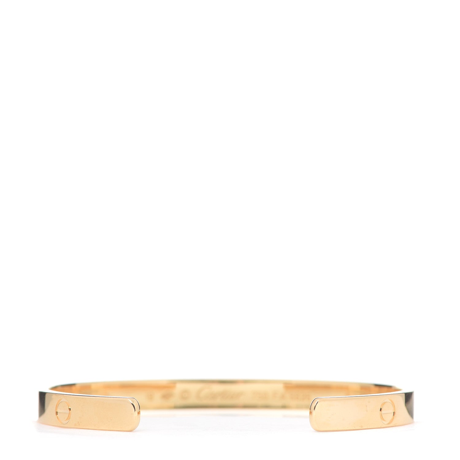 Cartier 18K Yellow Gold LOVE Cuff Bracelet 19 3 of 4