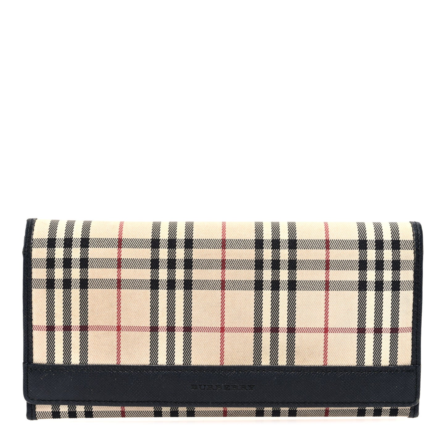 House Check Continental Wallet Black