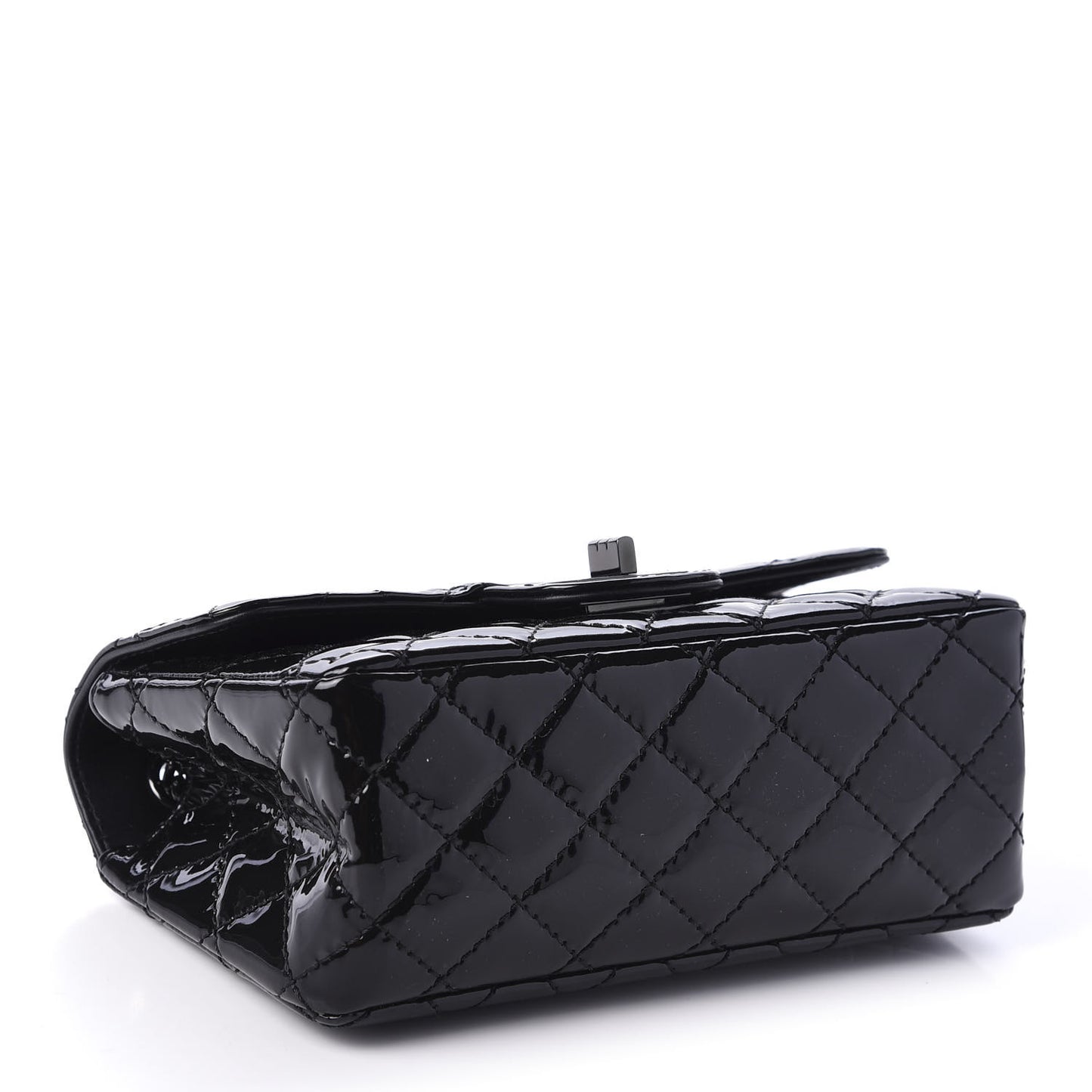 Patent Calfskin Quilted 2.55 Reissue Mini Flap Black