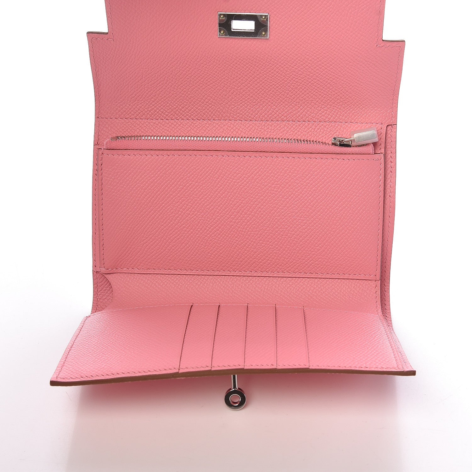 Hermes Epsom Medium Kelly Wallet Rose Confetti 5 of 8
