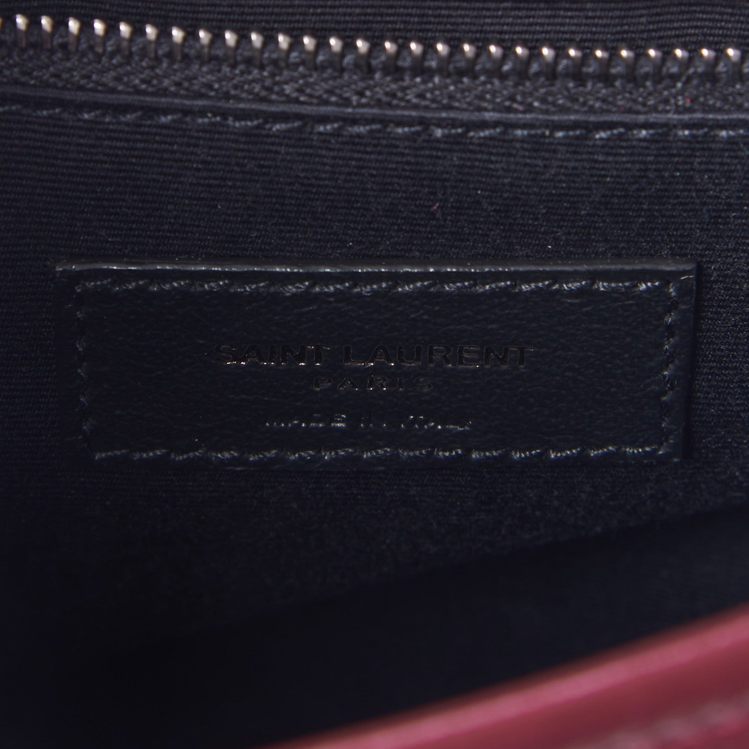 Saint Laurent Crinkled Calfskin Matelasse Monogram Medium Niki Chain Satchel Burgundy 9 of 9