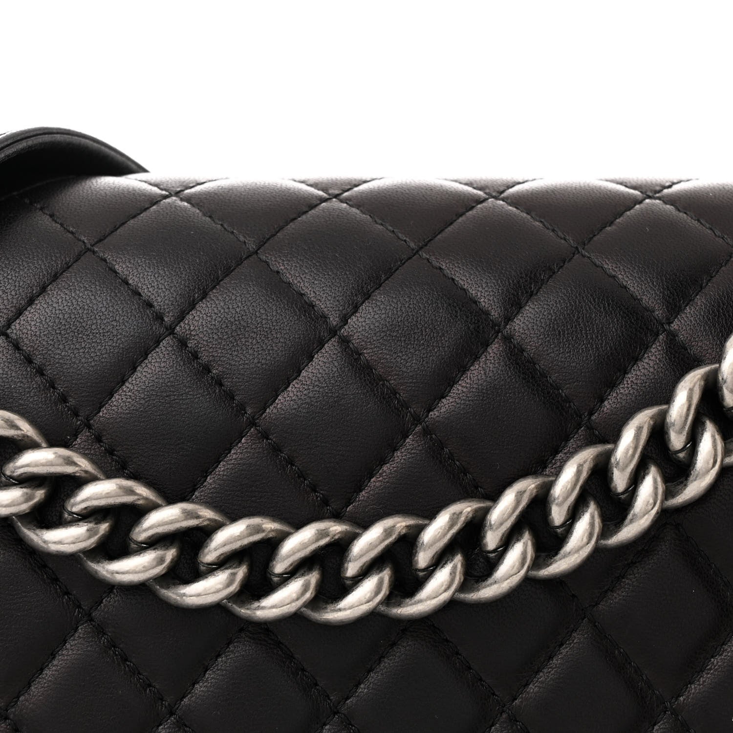 Chanel Lambskin Quilted Large Boy Flap Black 8 of 12