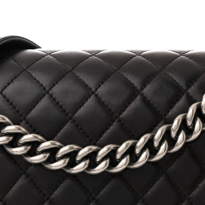 Chanel Lambskin Quilted Large Boy Flap Black 8 of 12