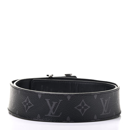 Louis Vuitton Monogram Eclipse Taigarama 40mm LV Initiales Reversible Belt 90 36 Black 2 of 3