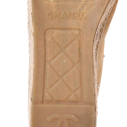 Chanel Suede Pearl CC Espadrilles 39 Beige 13 of 13