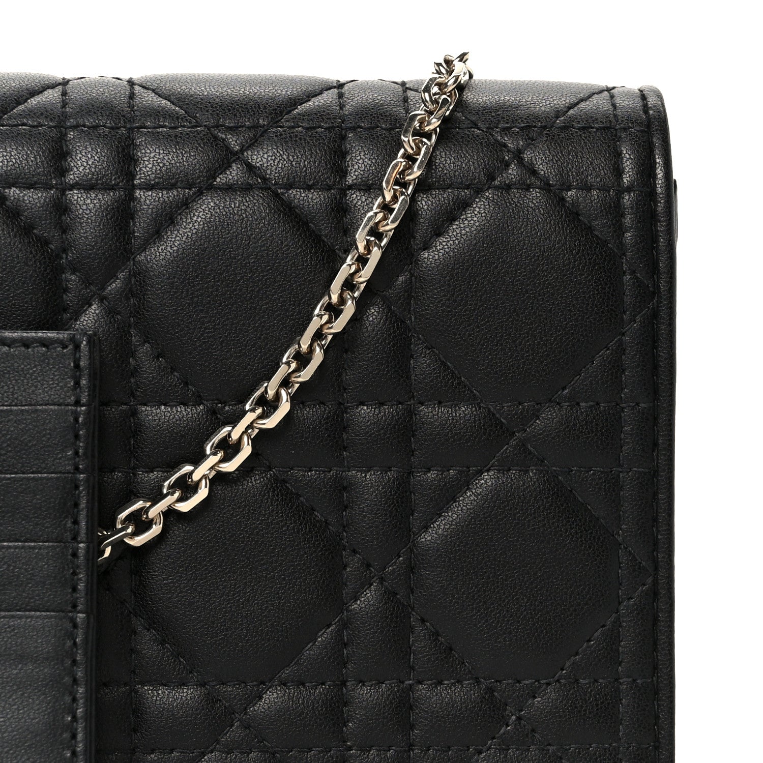 Christian Dior Lambskin Cannage Lady Dior Pouch Black 14 of 16