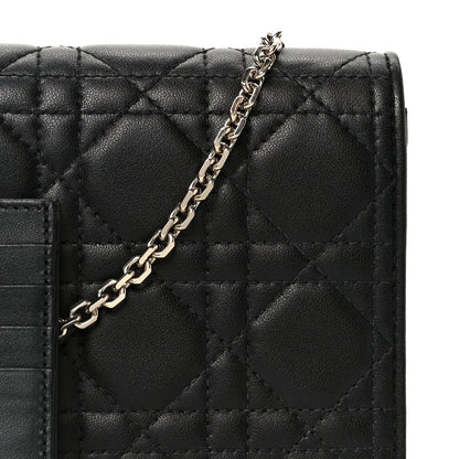 Christian Dior Lambskin Cannage Lady Dior Pouch Black 14 of 16
